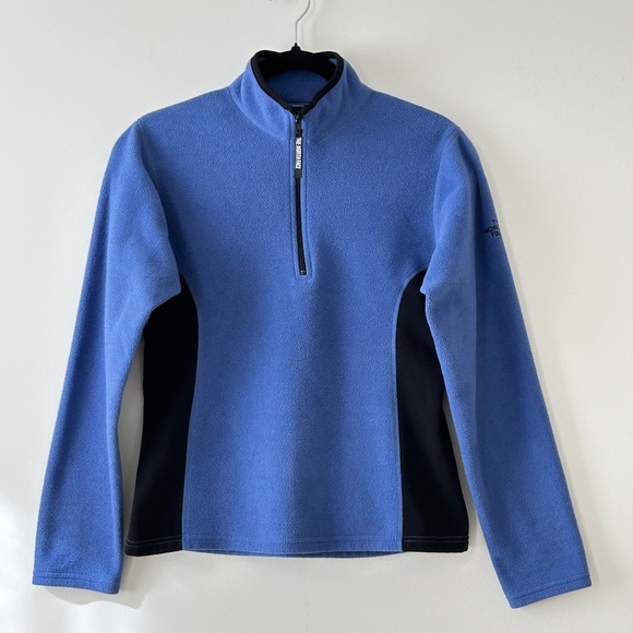The North Face Polartec Fleece Blue Zip Pullover - Picture 1 of 16